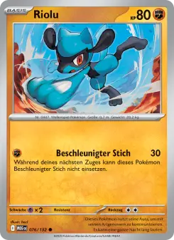 Pokémon-Karte Riolu 076/132