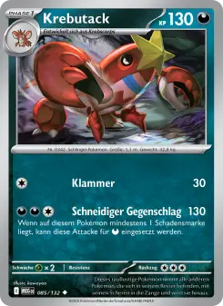 Pokémon-Karte Krebutack 085/132
