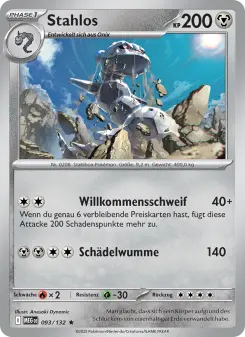 Pokémon-Karte Stahlos 093/132