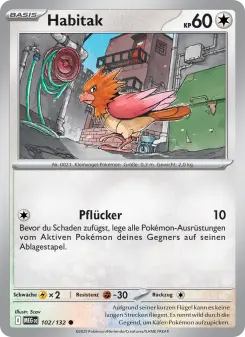 Pokémon-Karte Habitak 102/132