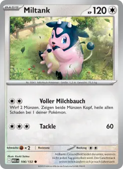 Pokémon-Karte Miltank 106/132