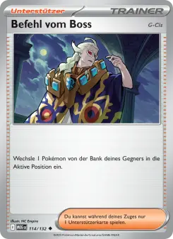 Pokémon-Karte Befehl vom Boss 114/132