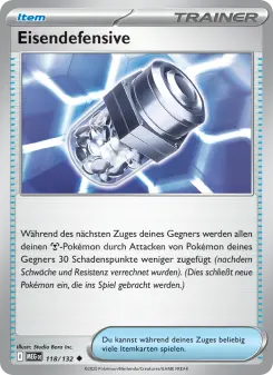 Pokémon-Karte Eisendefensive 118/132