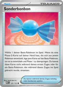 Pokémon-Karte Sonderbonbon 125/132