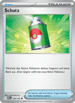Pokémon-Karte Schutz 126/132