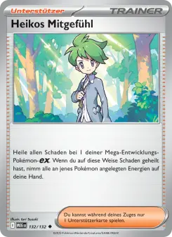 Pokémon-Karte Heikos Mitgefühl 132/132