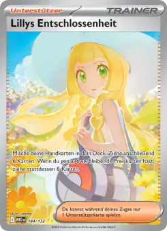 Pokémon-Karte Lillys Entschlossenheit 184/132