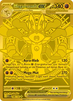 Pokémon-Karte Mega-Lucario-ex 188/132