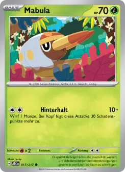 Pokémon-Karte Mabula 017/217
