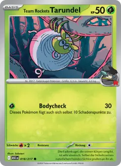 Pokémon-Karte Team Rockets Tarundel 018/217