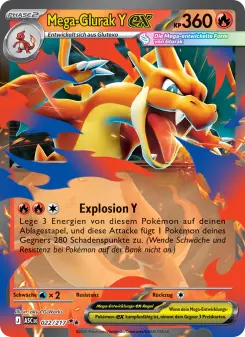 Pokémon-Karte Mega-Glurak Y-ex 022/217