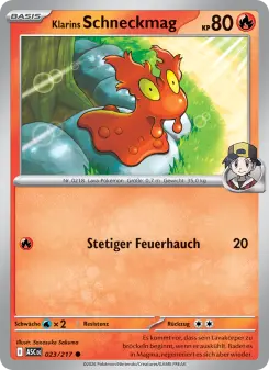 Pokémon-Karte Klarins Schneckmag 023/217