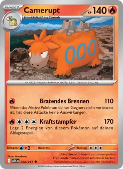 Pokémon-Karte Camerupt 028/217