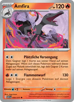 Pokémon-Karte Amfira 035/217