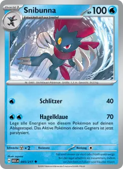 Pokémon-Karte Snibunna 045/217