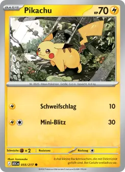 Pokémon-Karte Pikachu 055/217