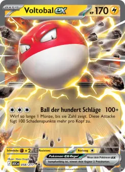 Pokémon-Karte Voltobal-ex 058/217