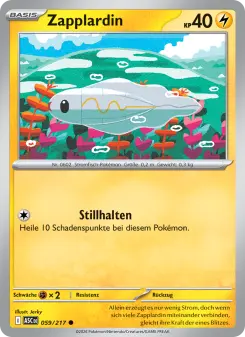 Pokémon-Karte Zapplardin 059/217