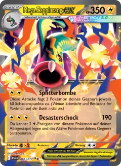 Pokémon-Karte Mega-Zapplarang-ex 061/217