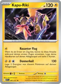 Pokémon-Karte Kapu-Riki 067/217