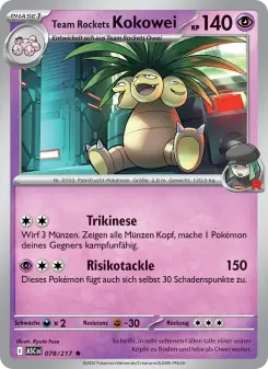 Pokémon-Karte Team Rockets Kokowei 078/217
