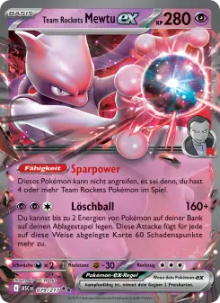 Pokémon-Karte Team Rockets Mewtu-ex 079/217