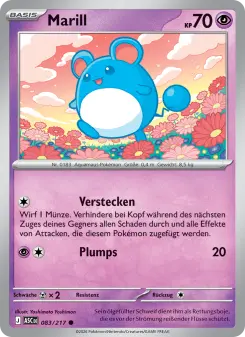 Pokémon-Karte Marill 083/217
