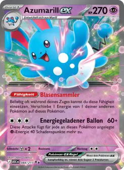 Pokémon-Karte Azumarill-ex 084/217