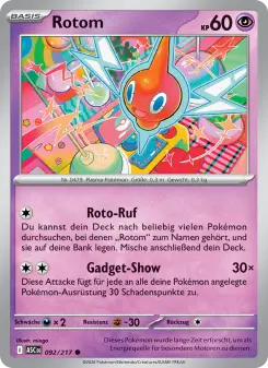 Pokémon-Karte Rotom 092/217