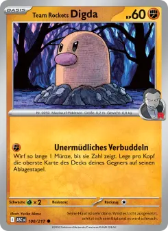 Pokémon-Karte Team Rockets Digda 100/217