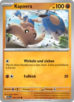 Pokémon-Karte Kapoera 102/217