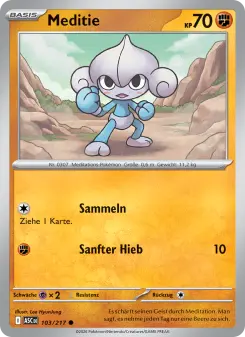 Pokémon-Karte Meditie 103/217