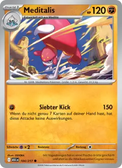 Pokémon-Karte Meditalis 104/217