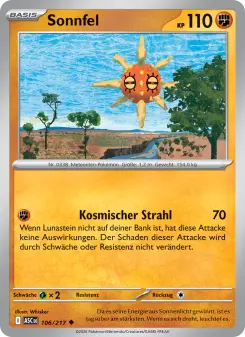 Pokémon-Karte Sonnfel 106/217