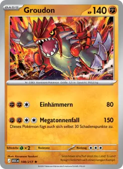 Pokémon-Karte Groudon 108/217