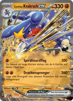 Pokémon-Karte Cynthias Knakrack-ex 111/217