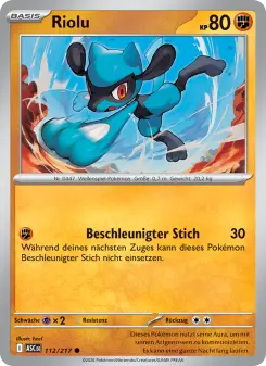 Pokémon-Karte Riolu 112/217