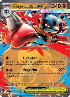 Pokémon-Karte Mega-Lucario-ex 113/217