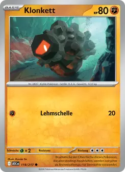 Pokémon-Karte Klonkett 118/217