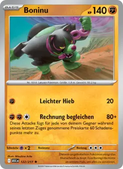 Pokémon-Karte Boninu 122/217