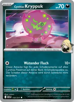 Pokémon-Karte Cynthias Kryppuk 133/217