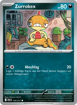 Pokémon-Karte Zurrokex 134/217