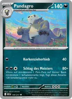 Pokémon-Karte Pandagro 140/217