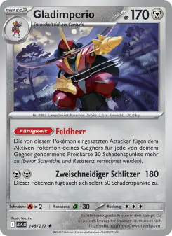 Pokémon-Karte Gladimperio 148/217