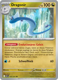 Pokémon-Karte Dragonir 151/217