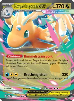 Pokémon-Karte Mega-Dragoran-ex 152/217