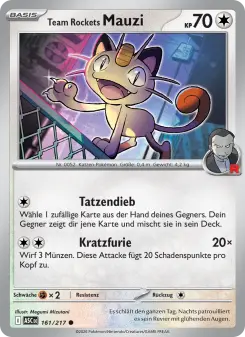 Pokémon-Karte Team Rockets Mauzi 161/217
