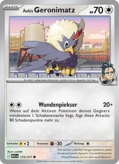Pokémon-Karte Aokis Geronimatz 173/217