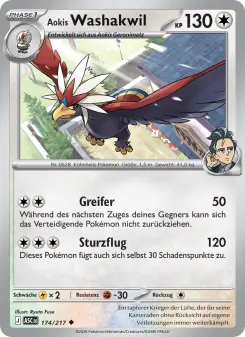 Pokémon-Karte Aokis Washakwil 174/217