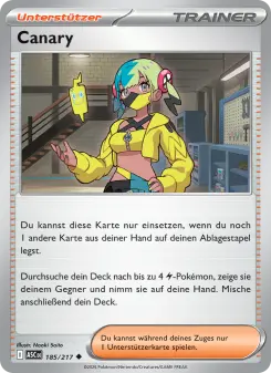 Pokémon-Karte Canary 185/217